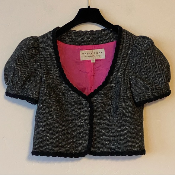 TRINA TURK Scalloped Jacket Size: 4 - Picture 1 of 5